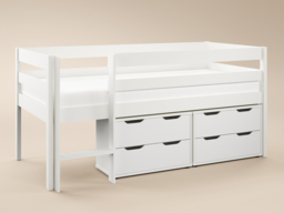 Noomi Shorty Midsleeper with Chest of Drawes White (FSC-Certified) - thumbnail 3