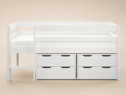 Noomi Shorty Midsleeper with Chest of Drawes White (FSC-Certified) - thumbnail 2