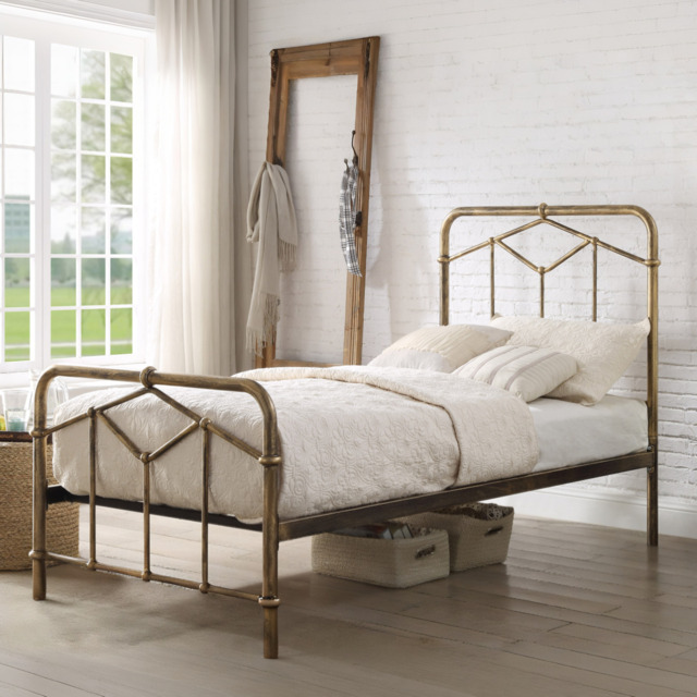 Flintshire Furniture Axton Antique Bronze Metal Bed Frame-Single - image 1