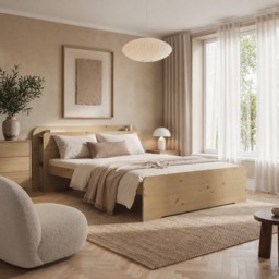 Noomi Evie Storage Bed with Headboard Oak Kingsize