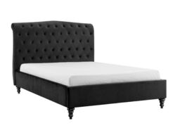 "Limelight Rosa Fabric Bed Frame-Double-Black " - thumbnail 6