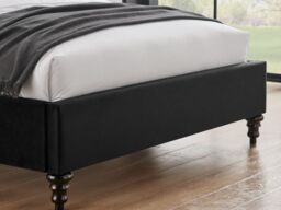 "Limelight Rosa Fabric Bed Frame-Double-Black " - thumbnail 4