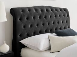 "Limelight Rosa Fabric Bed Frame-Double-Black " - thumbnail 3