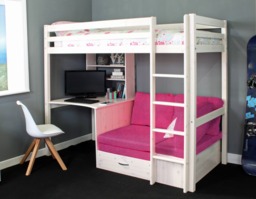 Thuka Hit 7 Single High Sleeper Bed with Desk & Sofa Bed - thumbnail 4