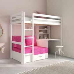 Thuka Hit 7 Single High Sleeper Bed with Desk & Sofa Bed