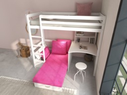 Thuka Hit 7 Single High Sleeper Bed with Desk & Sofa Bed - thumbnail 3