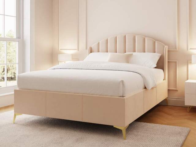 GFW Pettine End Lift Ottoman Storage Bed-Natural-Kingsize - image 1