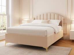 GFW Pettine End Lift Ottoman Storage Bed-Natural-Kingsize