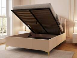 GFW Pettine End Lift Ottoman Storage Bed-Natural-Kingsize - thumbnail 2