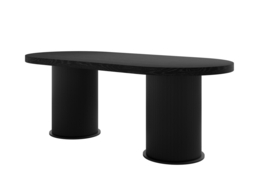 LPD Rina Dining Table 6 Seater Black Ash Veneer - thumbnail 5