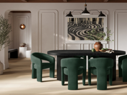 LPD Rina Dining Table 6 Seater Black Ash Veneer - thumbnail 3