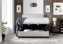 Kaydian Walkworth Fabric Ottoman Storage Bed in Maskat Clay - Double - thumbnail 5