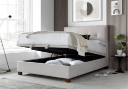 Kaydian Walkworth Fabric Ottoman Storage Bed in Maskat Clay - Double - thumbnail 2