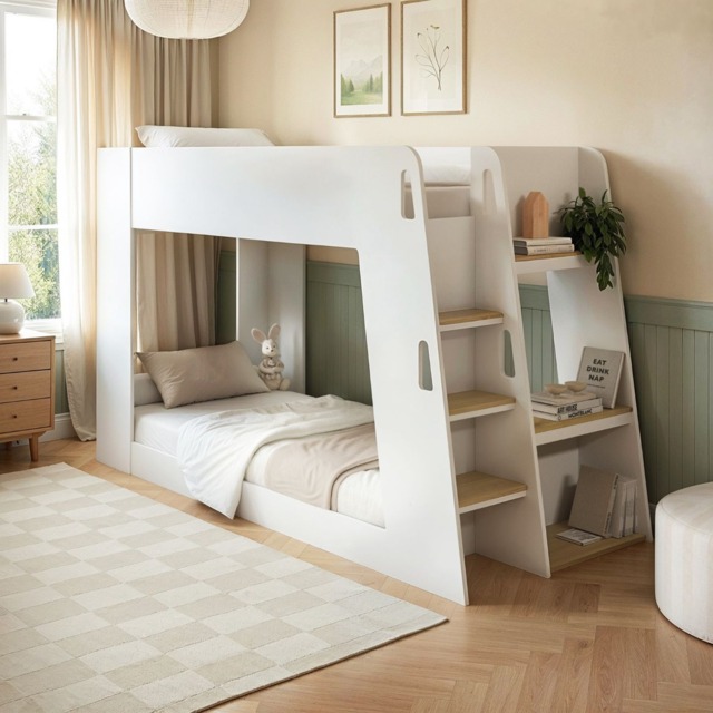 Flair Fern Bunk Bed White & Oak - image 1