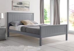 Limelight Taurus High Foot End Wooden Bed Frame-Single-Grey - thumbnail 1