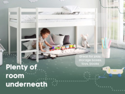 "Noomi Nora Mid Sleeper Cabin Bed with 6 Drawers White Solid Wood (FSC-Certified) " - thumbnail 3