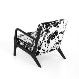 Living & Home Velvet Upholstered Armchair - thumbnail 3