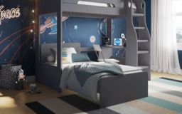 Flair Cosmic L Shaped Bunk Bed Grey - thumbnail 6