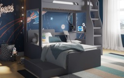Flair Cosmic L Shaped Bunk Bed Grey - thumbnail 5