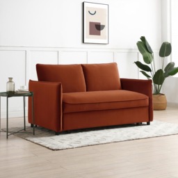 Hyton Sofa Bed - Athena Burnt Orange Velvet