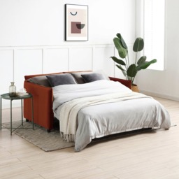 Hyton Sofa Bed - Athena Burnt Orange Velvet - thumbnail 2