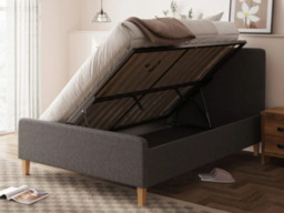 GFW Ashbourne Grey Fabric Bed Frame-Single - thumbnail 3