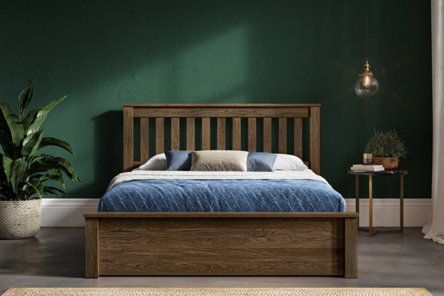 Emporia Monaco Solid Warm Oak Ottoman Bed-Kingsize - image 1