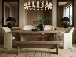 " SOLACE+CO Varm & Estella Extendable Dining Table with Velvet Chairs & Bench Beige Table and 4 Chairs" - thumbnail 2
