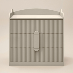 Flair Calista Ribbed Chest of 3 Drawers Taupe - thumbnail 5