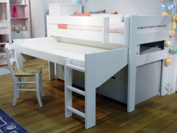 " Mathy By Bols Dominique Mid Sleeper Bed with Desk & Drawer" - thumbnail 3