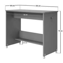 Flair Wizard Junior High Sleeper Workstation Grey - thumbnail 7