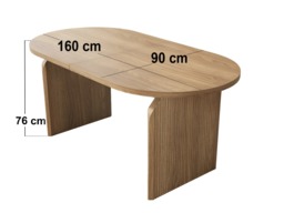 "SOLACE+CO Varm Oak Extendable Table & Aiko Green Chairs Dining Set 8 Chairs " - thumbnail 7