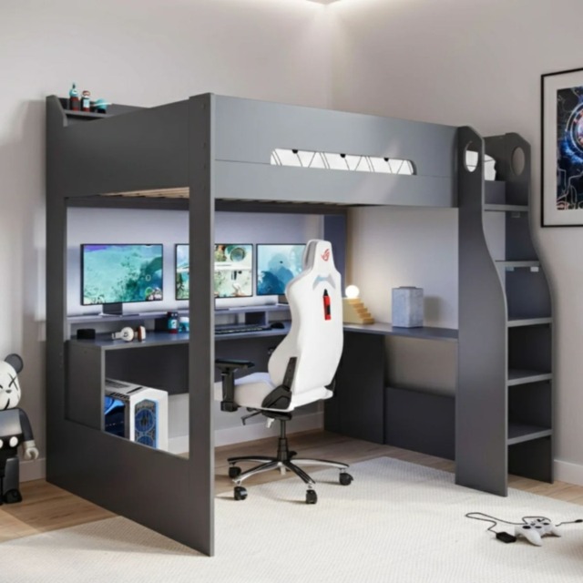 Flair Skyhigh Single Gaming High Sleeper Anthracite - image 1