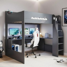Flair Skyhigh Single Gaming High Sleeper Anthracite - thumbnail 1