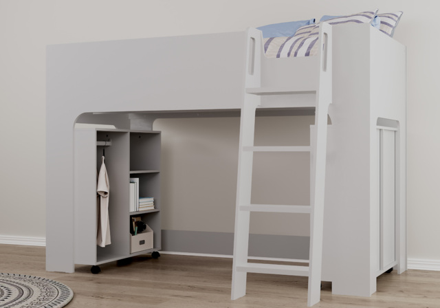Flintshire Furniture Eden Mid Sleeper-Grey - image 1