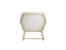 "LPD Charles Armchair Cream Velvet With Lara Pouffe Cream Velvet " - thumbnail 2