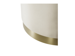 "LPD Charles Armchair Cream Velvet With Lara Pouffe Cream Velvet " - thumbnail 5
