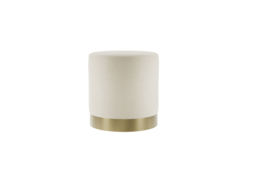 "LPD Charles Armchair Cream Velvet With Lara Pouffe Cream Velvet " - thumbnail 4
