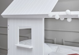 Thuka Flexa Nordic Playhouse Loft Bed Single Grooved White - thumbnail 3