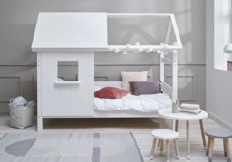 Thuka Flexa Nordic Playhouse Loft Bed Single Grooved White - thumbnail 2