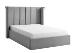 Limelight Polaris Recycle Fabric Ottoman Bed Frame-Double-Silver - thumbnail 6