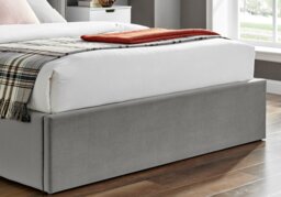 Limelight Polaris Recycle Fabric Ottoman Bed Frame-Double-Silver - thumbnail 5