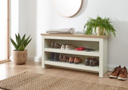 GFW Lancaster Simple Shoe Storage Bench-Grey - thumbnail 3