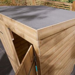 Rowlinson 4x4 Shiplap Pent Shed Double Door - thumbnail 4