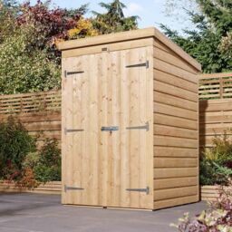 Rowlinson 4x4 Shiplap Pent Shed Double Door - thumbnail 3