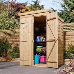 Rowlinson 4x4 Shiplap Pent Shed Double Door - thumbnail 2