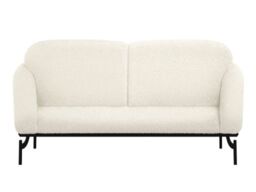 LPD Larsa 2 Seater Sofa with Curved Arms Cream Sherpa Fabric - thumbnail 4