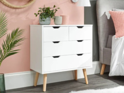 GFW Nyborg 2+2 Drawer Chest-White - thumbnail 5