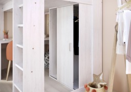 Parisot Higher High Sleeper Loft Bed with Desk & Wardrobe White - thumbnail 5