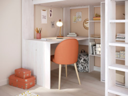 Parisot Higher High Sleeper Loft Bed with Desk & Wardrobe White - thumbnail 3